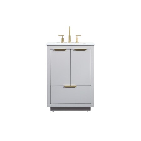 Elegant Lighting 24 in. Single Bathroom Vanity, Grey VF19424GR